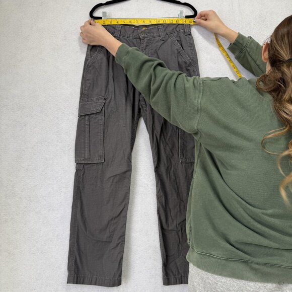 Carhartt Tappen Cargo Pants Mens 30x30 Gray Ripstop Relaxed Fit Force 101148 - Picture 4 of 15